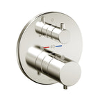 TOTO TBV01407U#BN Round Thermostatic Mixing Valve With Volume Control Shower Trim - Brushed Nickel