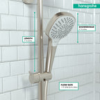 HANSGROHE 04723820 Croma Select E Handshower 110 3-Jet, 1.75 GPM - Brushed Nickel