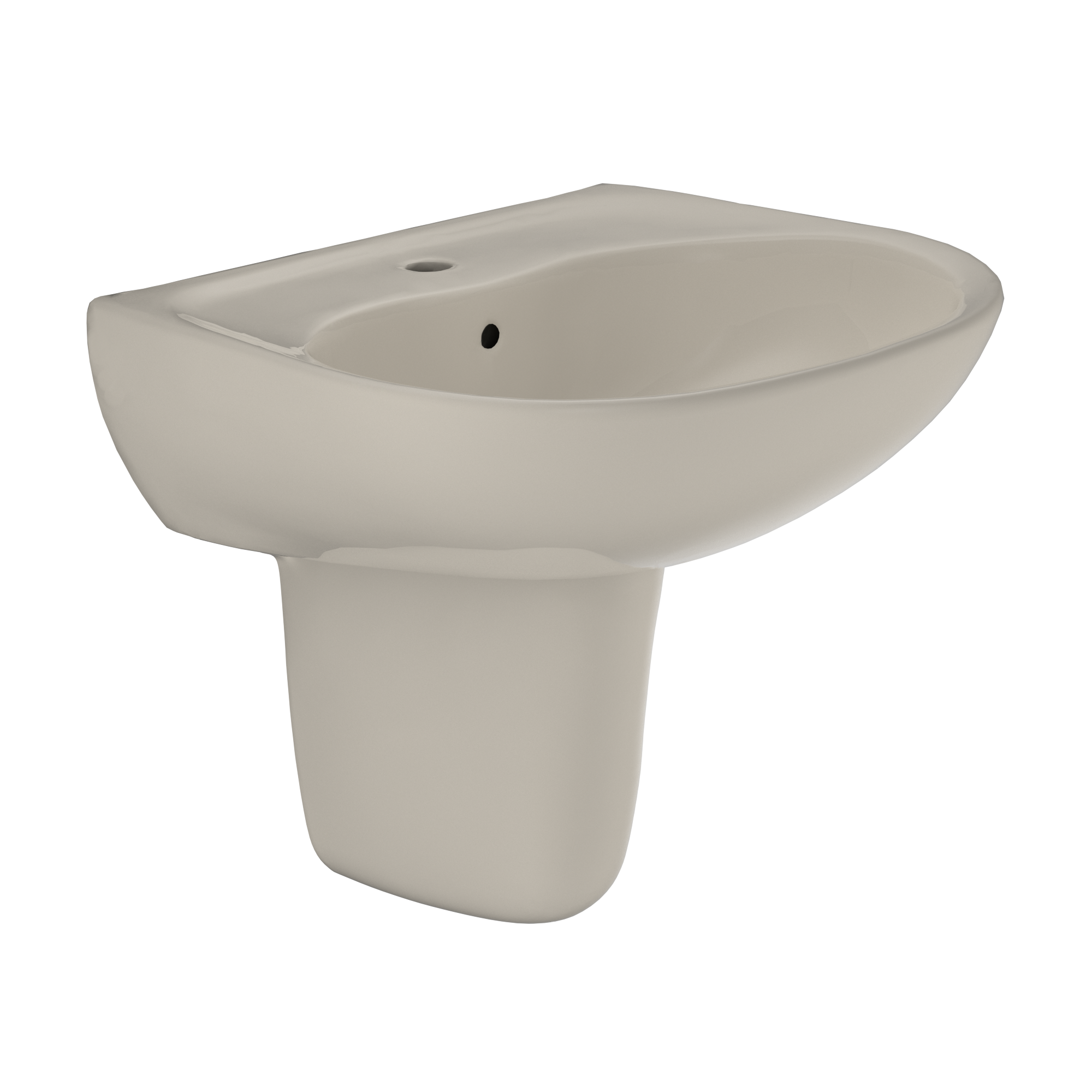TOTO LHT241G#03 Supreme Oval Wall-Mount Bathroom Sink With Cefiontect And Shroud For Single Hole Faucets - Bone