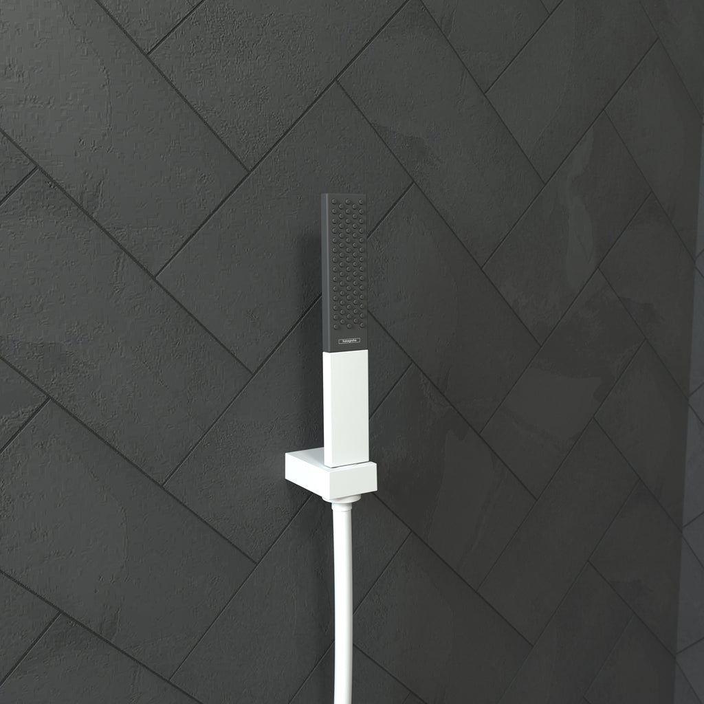 HANSGROHE 26866701 Rainfinity Baton Handshower 100 1-Jet, 2.5 GPM - Matte White