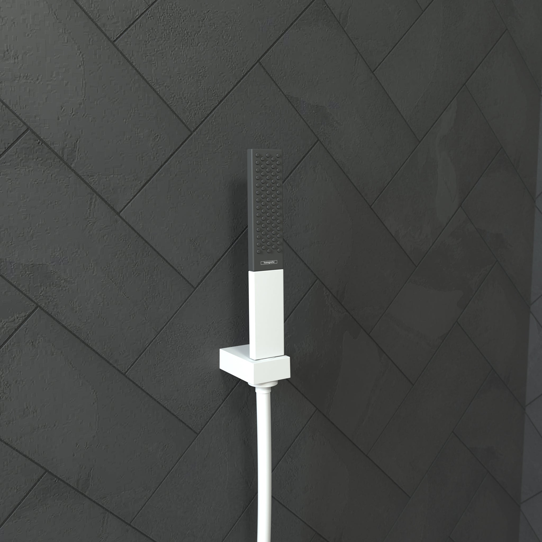 HANSGROHE 26866701 Rainfinity Baton Handshower 100 1-Jet, 2.5 GPM - Matte White