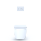 TOTO CWT447247CMFG#WH Rp Wall-Hung D-Shape Toilet And Duofit In-Wall 1.28 And 0.9 Gpf Dual-Flush Tank System With Copper Supply - White Matte