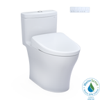 TOTO MW6464736CEMFGNA#01 Washlet+ Aquia Iv One-Piece Elongated Dual Flush 1.28 And 0.9 Gpf Toilet With Auto Flush S7A Contemporary Bidet Seat - Cotton White