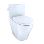 TOTO MS624124CEFG#01 Legato Washlet+ One-Piece Elongated 1.28 Gpf Universal Height Skirted Toilet With Cefiontect - Cotton White