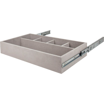 HARDWARE RESOURCES JD1-24-GR Grey Felt 5-Compartment Jewelry Organizer Drawer - Grey