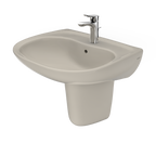 TOTO LHT242G#03 Prominence Oval Wall-Mount Bathroom Sink With Cefiontect And Shroud For Single Hole Faucets - Bone