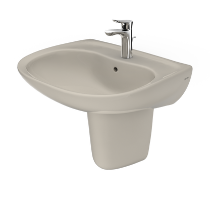 TOTO LHT242G#03 Prominence Oval Wall-Mount Bathroom Sink With Cefiontect And Shroud For Single Hole Faucets - Bone