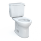 TOTO CST775CEFRG#01 Drake Two-Piece Round 1.28 GPF Universal Height TORNADO FLUSH Toilet with CEFIONTECT , Cotton White