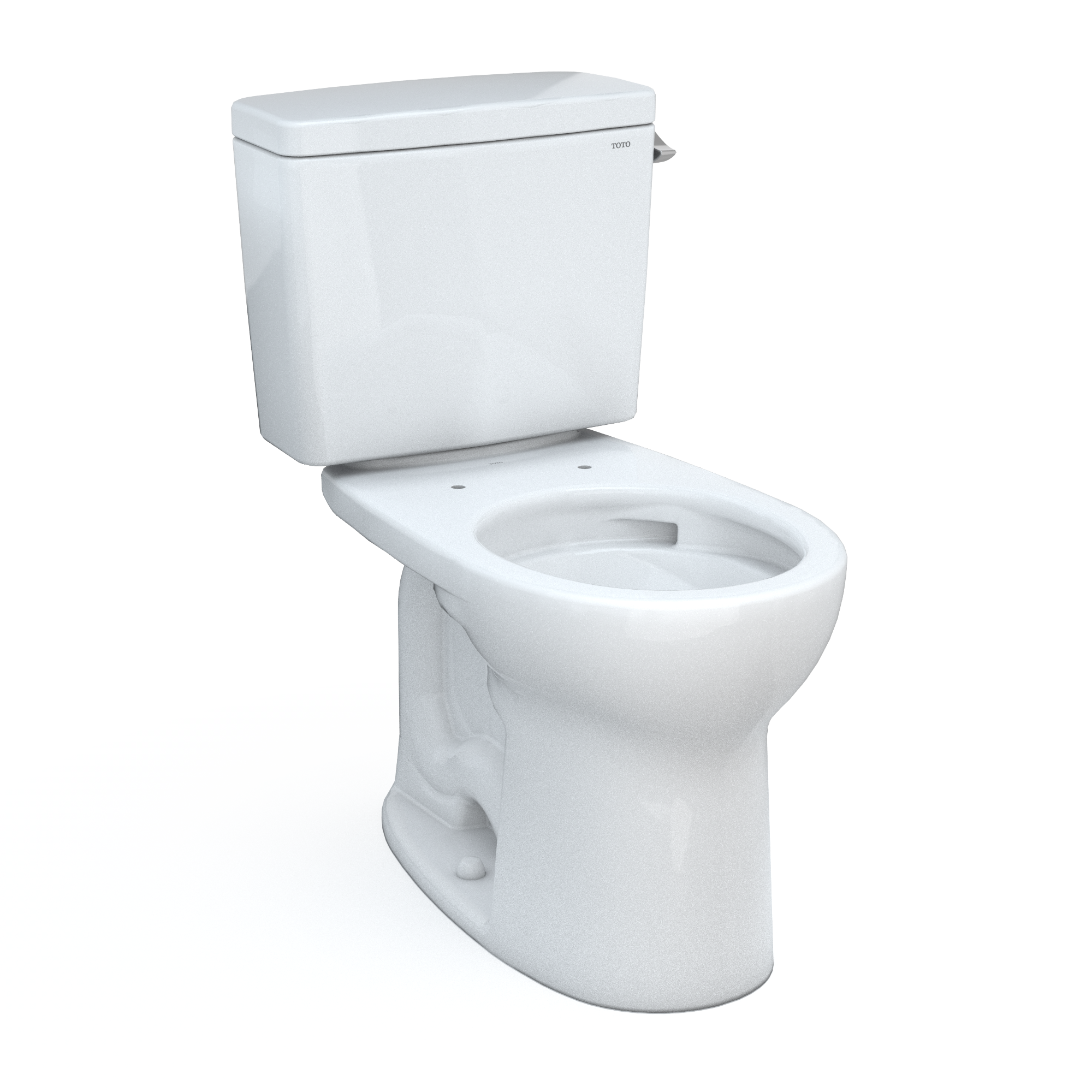 TOTO CST775CEFRG#01 Drake Two-Piece Round 1.28 Gpf Universal Height Tornado Flush Toilet With Cefiontect - Cotton White