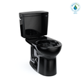 TOTO CST775CEF#51 Drake Two-Piece Round 1.28 Gpf Universal Height Tornado Flush Toilet With Cefiontect - Ebony