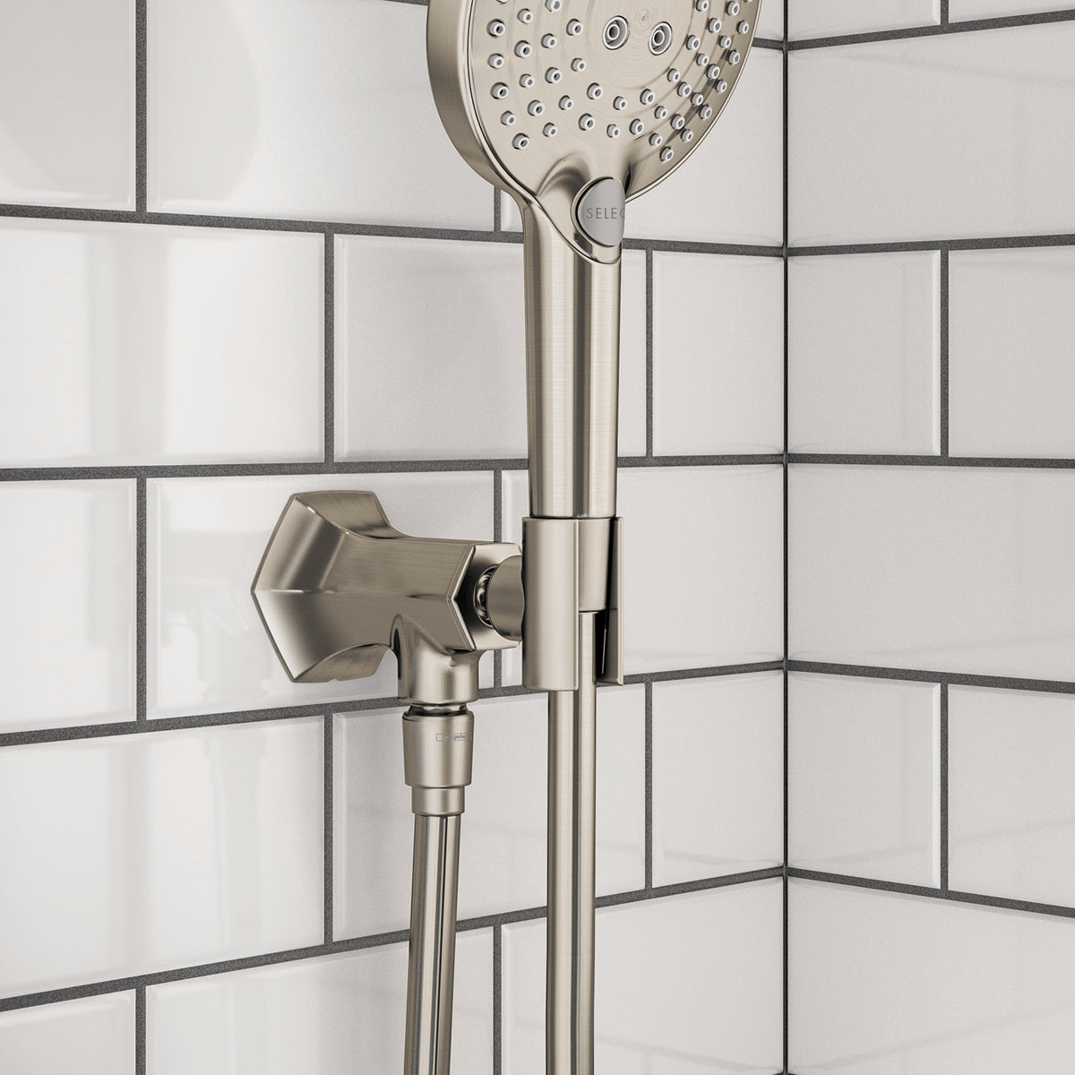 HANSGROHE 04831820 Locarno Handshower Holder with Outlet - Brushed Nickel