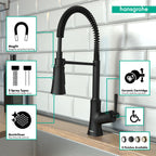 HANSGROHE 04792670 Joleena Semi-Pro Kitchen Faucet, 2-Spray, 1.75 GPM - Matte Black
