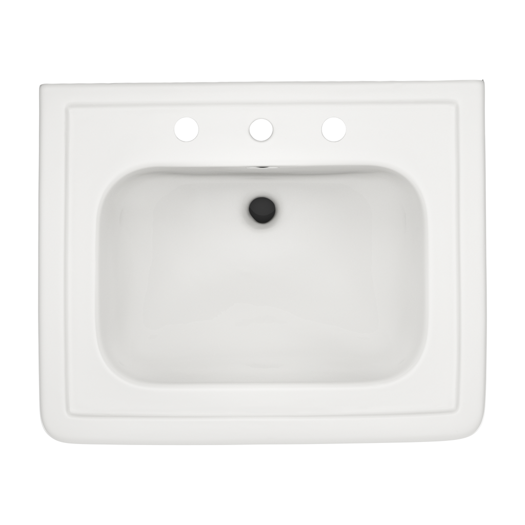 TOTO LPT530.8N#11 Promenade 27-1/2" X 22-1/4" Rectangular Pedestal Bathroom Sink For 8 Inch Center Faucets - Colonial White