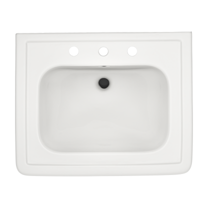 TOTO LPT530.8N#11 Promenade 27-1/2" X 22-1/4" Rectangular Pedestal Bathroom Sink For 8 Inch Center Faucets - Colonial White