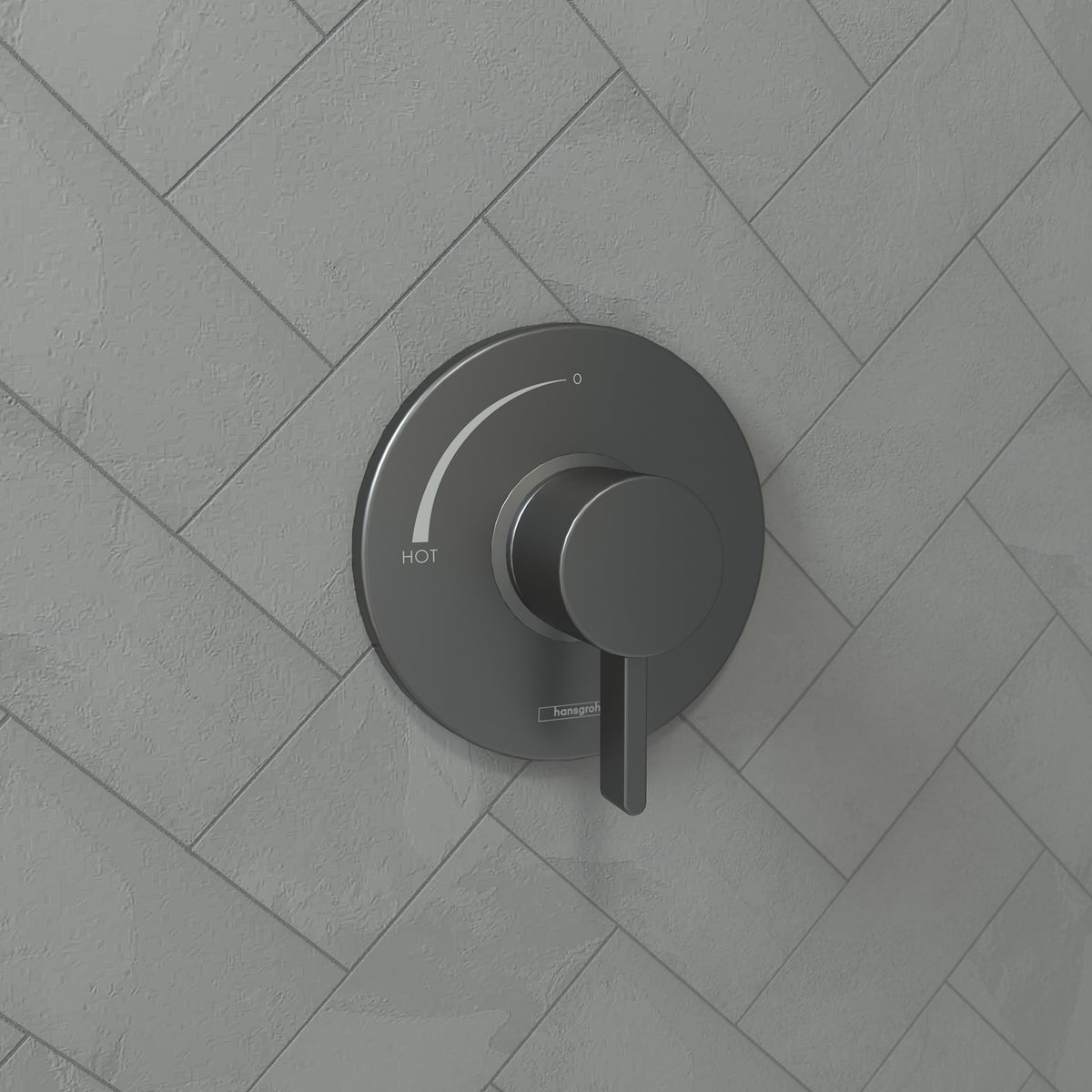 HANSGROHE 15739341 Ecostat S Pressure Balance Trim - Brushed Black Chrome