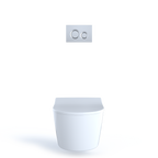 TOTO CWT447247CMFG#MS Rp Wall-Hung D-Shape Toilet And Duofit In-Wall 1.28 And 0.9 Gpf Dual-Flush Tank System With Copper Supply - Matte Silver