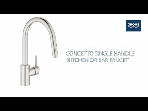 GROHE 31518000 Concetto Single-Handle Pull Down Dual Spray Bar Faucet 5.7 L/min (1.5 gpm) - Chrome