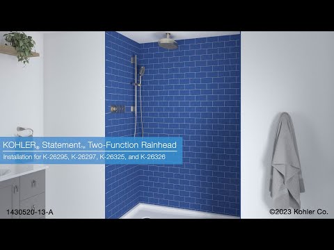 KOHLER K-26326-BV Statement 10" Ceiling-Mount Two-Function Rainhead Arm And Flange - Vibrant Brushed Bronze