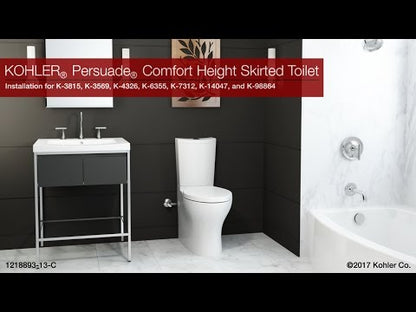 KOHLER K-3569-7 Persuade Curv Toilet Tank, Dual-Flush - Black Black