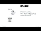 KOHLER K-33631-Y-2MB Cinq Round Single-Function Filtered Showerhead, 2.5 Gpm - Vibrant Brushed Moderne Brass