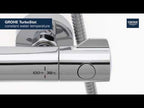 GROHE 26421000 Tempesta Thermostatic Shower System, - Chrome