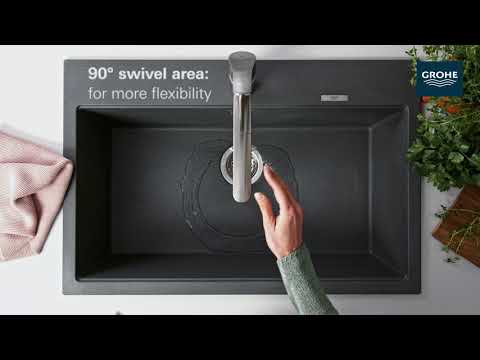 GROHE 30306DC1 Eurosmart Single-Handle Dual Spray Pull-Out Kitchen Faucet 1.75 gpm - Supersteel