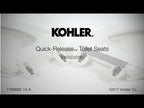 KOHLER K-4775-96 Brevia Quick-Release Round-Front Toilet Seat - Biscuit