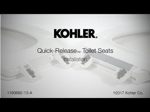 KOHLER K-4775-96 Brevia Quick-Release Round-Front Toilet Seat - Biscuit