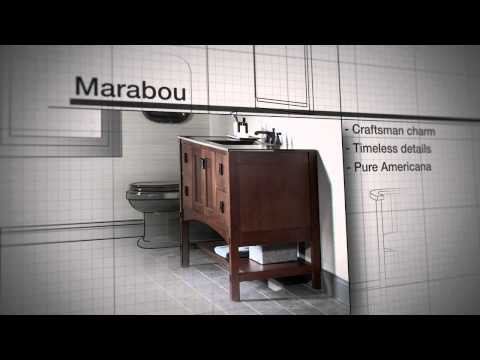 KOHLER K-99543-R-1WA Jute 36" Wall-Hung Bathroom Vanity Cabinet - Linen White