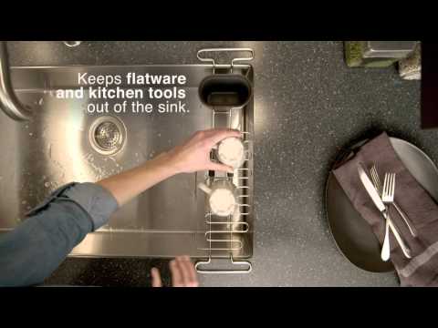 KOHLER K-5473-0 Kitchen Sink Utility Rack - White
