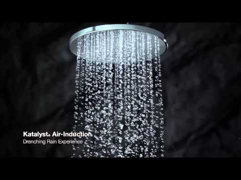 KOHLER K-13690-BL Contemporary Round 12" Single-Function Rainhead, 2.5 Gpm - Matte Black