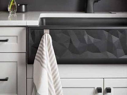 KOHLER K-29825-CM3 Cairn 34" undermount single-bowl farmhouse kitchen sink with faceted design - Matte Taupe