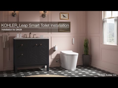 KOHLER K-28529-0 Leap One-Piece Elongated Smart Toilet, Dual-Flush - White