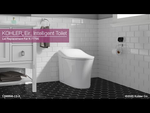 KOHLER K-77795-0 Eir One-Piece Elongated Smart Toilet, Dual-Flush - White