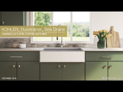 KOHLER K-8801-AF Duostrainer Sink drain and strainer with tailpiece - Vibrant French Gold