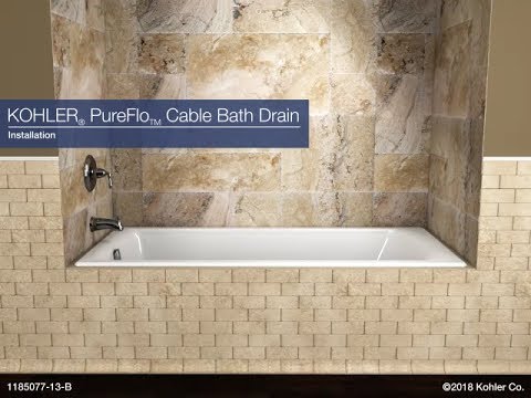 KOHLER K-T37396-2MB Pureflo Traditional Push-Button Bath Drain Trim - Vibrant Brushed Moderne Brass