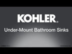 KOHLER K-2298-0 Compass 13-1/4" Round Drop-In/Undermount Bathroom Sink, No Overflow - White
