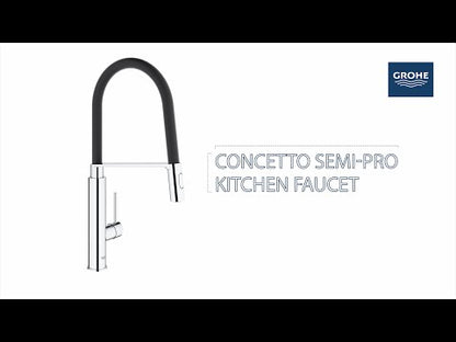 GROHE 31492DC0 Concetto Single-Handle Semi-Pro Dual Spray Kitchen Faucet 1.75 GPM - Supersteel