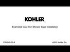 KOHLER K-9178-NY Bellwether 60" X 34" Alcove Shower Base, Right Drain - Dune