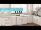 KOHLER K-21103-2HP5-0 Farmstead 45" Top-/Wall-Mount Single-Bowl Workstation Farmhouse Kitchen Sink - White