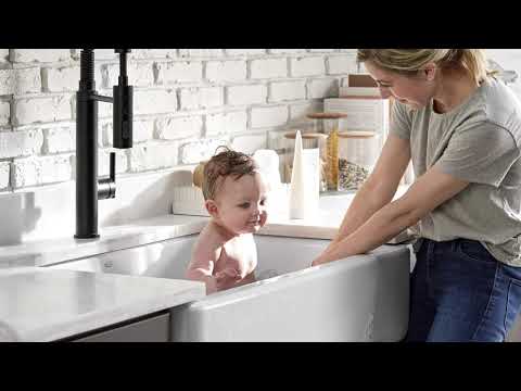 KOHLER K-5827-TRF Whitehaven 32-3/4" Undermount Single-Bowl Farmhouse Kitchen Sink - Truffle
