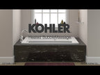 KOHLER K-1949-GH-95 Archer 66" X 32" Drop-In Heated Bubblemassage Air Bath - Ice Grey
