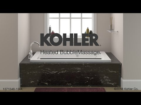 KOHLER K-1949-GH-95 Archer 66" X 32" Drop-In Heated Bubblemassage Air Bath - Ice Grey