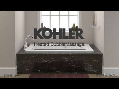 KOHLER K-852-GHCP-0 Tea-for-Two 60" x 32" drop-in Heated BubbleMassage air bath - White