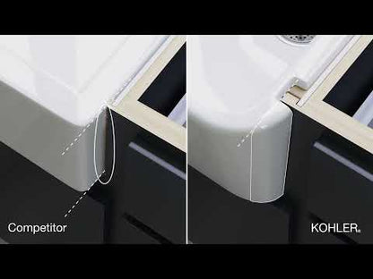 KOHLER K-24268-0 Ironridge 34" undermount single-bowl farmhouse kitchen sink - White