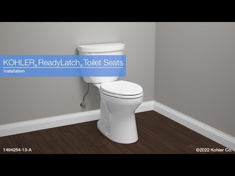 KOHLER K-28005-96 Drift Readylatch Quiet-Close Round-Front Toilet Seat - Biscuit