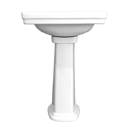 TOTO LPT532N#01 Promenade 24" X 19-1/4" Rectangular Pedestal Bathroom Sink For Single Hole Faucets - Cotton White