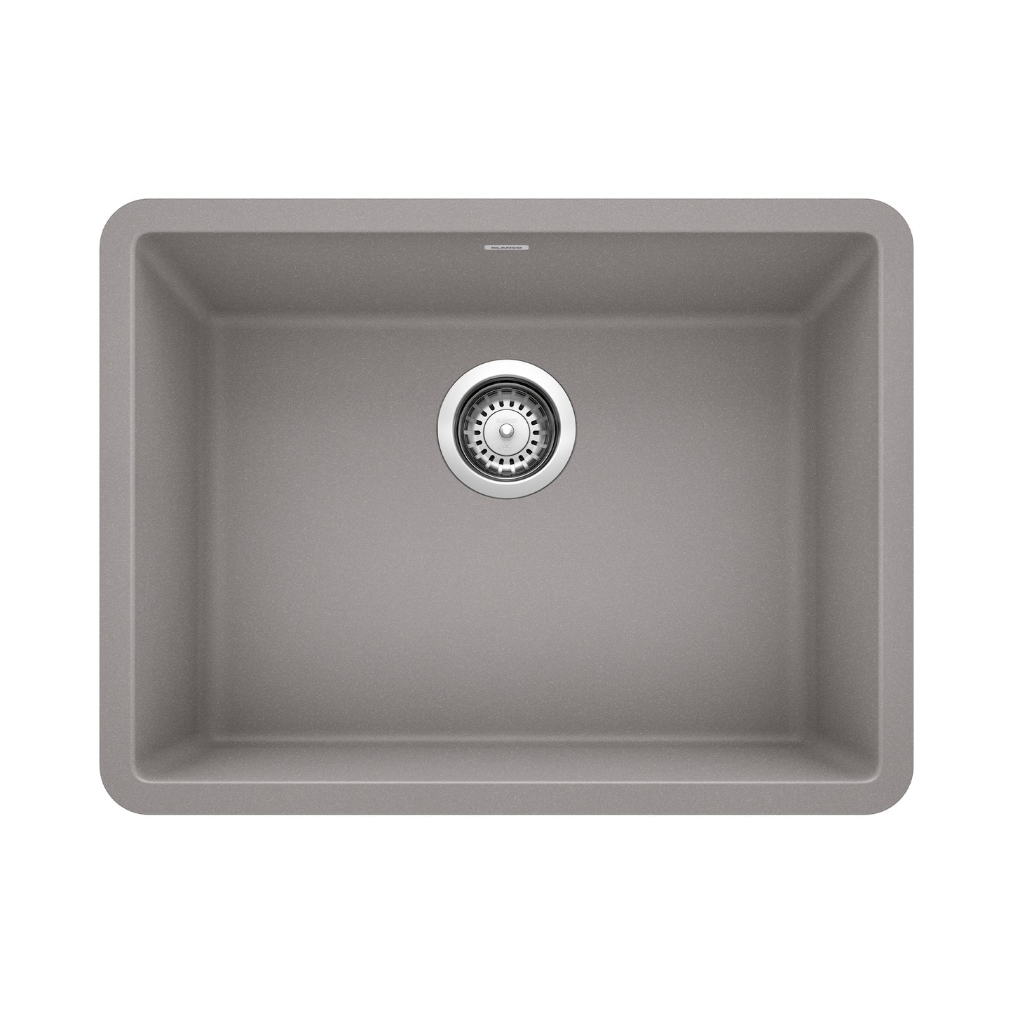 BLANCO 522413 Precis Precis SILGRANIT 24" Single Bowl Undermount Kitchen Sink - Metallic Gray in Metallic Gray