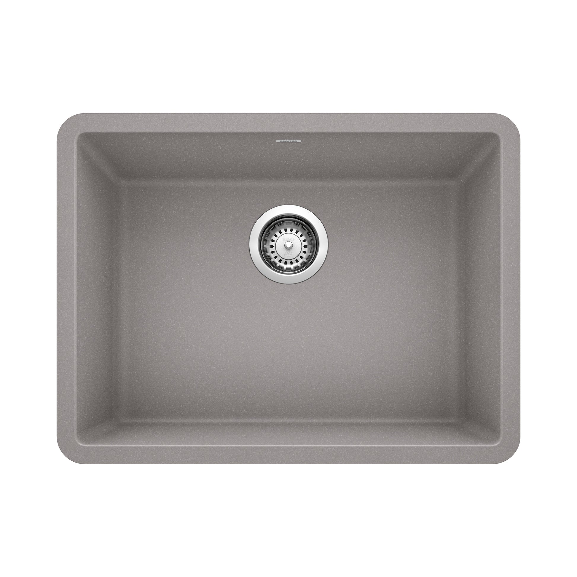 BLANCO 522413 Precis Precis SILGRANIT 24" Single Bowl Undermount Kitchen Sink - Metallic Gray in Metallic Gray