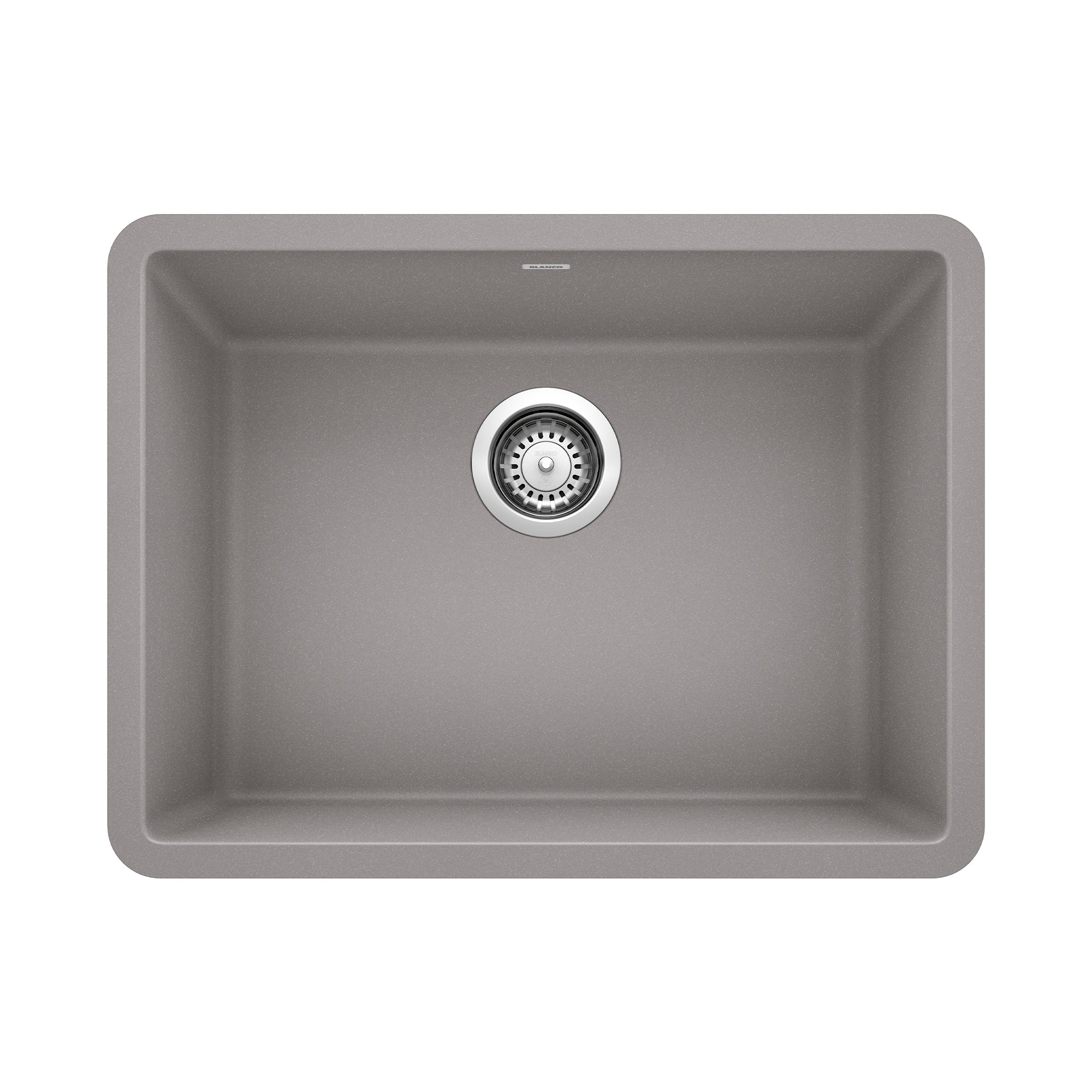 BLANCO 522413 Precis Precis SILGRANIT 24" Single Bowl Undermount Kitchen Sink - Metallic Gray in Metallic Gray